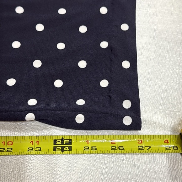 (H1)The Limited Navy Blue Polka Dot Zip Up Off Shoulder Wide Leg Jumpsuit,Size S - Picture 13 of 16